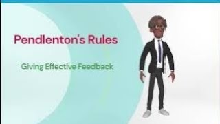 Pendleton's Rules for Effective Feedback