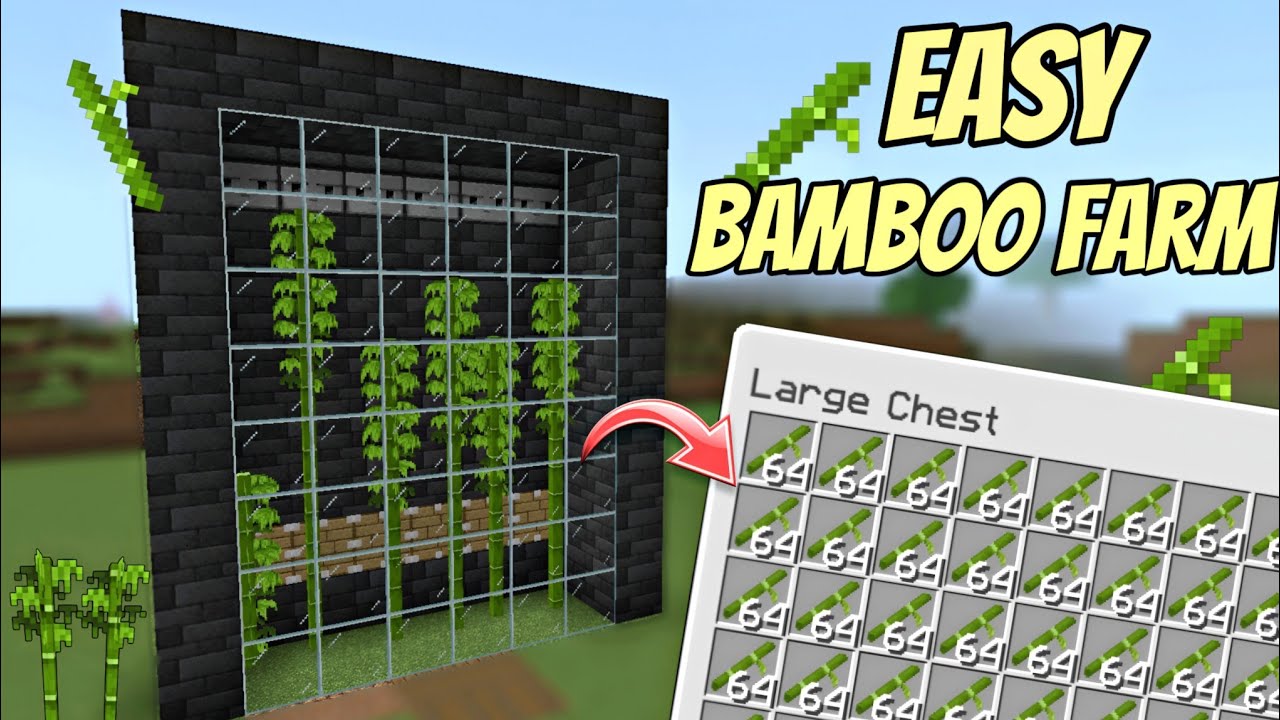 EASY Automatic Bamboo Farm in Minecraft Survival (Tutorial) - YouTube