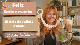 Decoración con macramé/Aniversario del canal