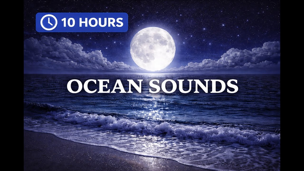 🔴 LIVE Ocean Sounds for Sleep – Calm Night Waves | 24/7 Deep Sleep & Relaxation