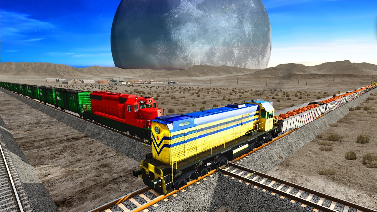 Wrong way Railroad Switch Accidents Derailments ✅  BEAMNG.Drive LIVE STREAM
