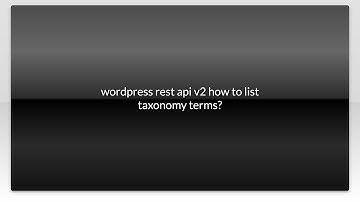 wordpress rest api v2 how to list taxonomy terms?