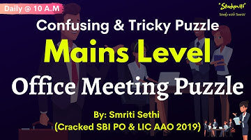 Mains Level | Office Meeting Puzzle | Confusing Puzzle | Smriti Sethi
