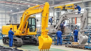 How a Japanese Excavator Is Built — Giant Factory Tour (From Plate to Dispatch)