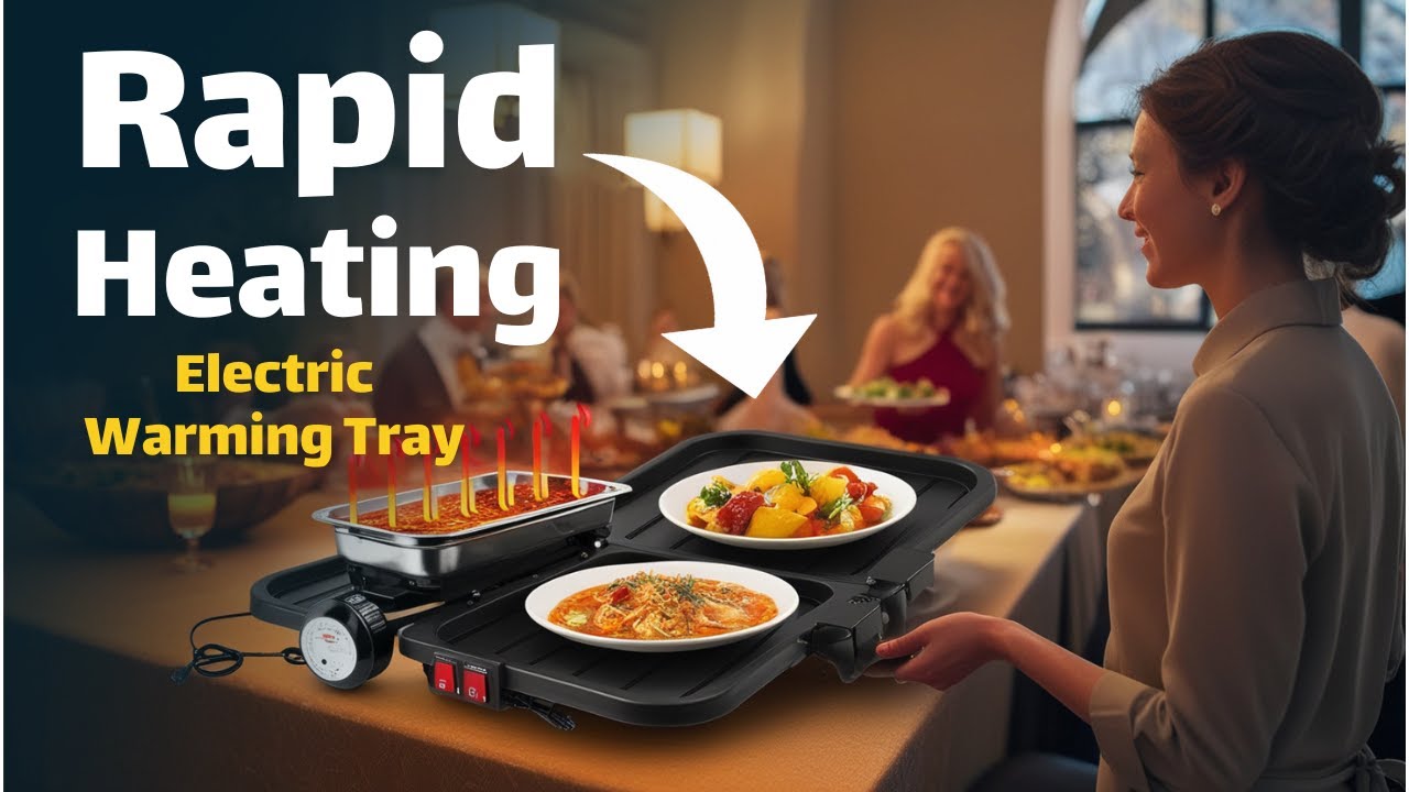 Electric Warming Tray - Efficient Food Heating with 8 Temperature Settings