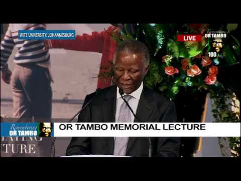 Thabo Mbeki delivers the OR Tambo memorial lecture