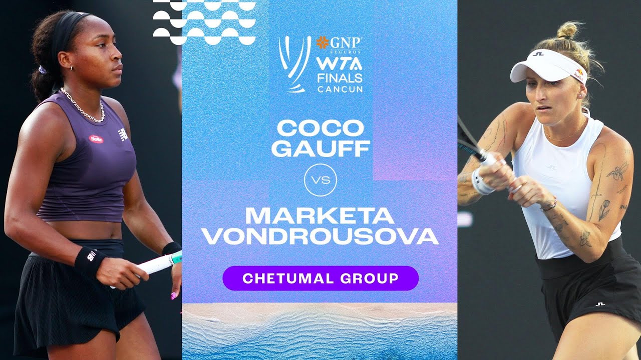 Coco Gauff vs. Marketa Vondrousova | 2023 WTA Finals Group Stage | WTA Match Highlights