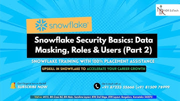 #12 | Snowflake Security Basics: Data Masking Roles & Users(PART-2) | 🙂 +91-87223 55666 | NDR EdTech
