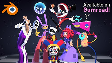 I recreated the entire Digital Circus main cast in Blender