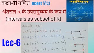 Part-6 intervals as subset of R in hindi l अंतराल R के उपसमुच्चय के रूप में class 11th math in hindi