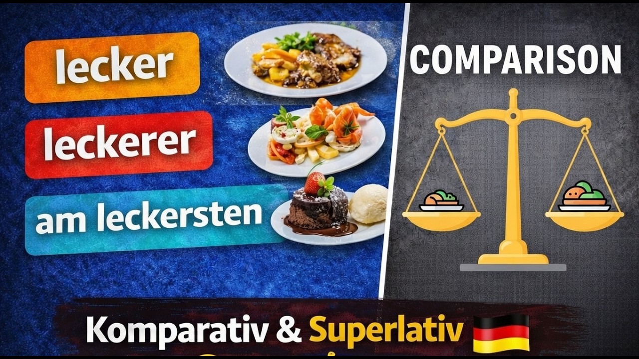 039. الدرس (39)  أسهل شرح لصفات المقارنة في الألمانية 🇩🇪