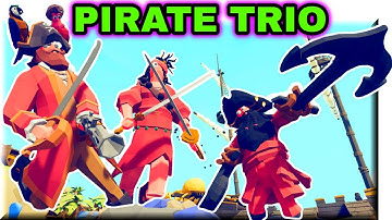 Who can stop!? Pirate Captain🐦+Pirate Queen⚔+Blackbeard⚓vs Every Unit(Same Price)-TABS PIRATE