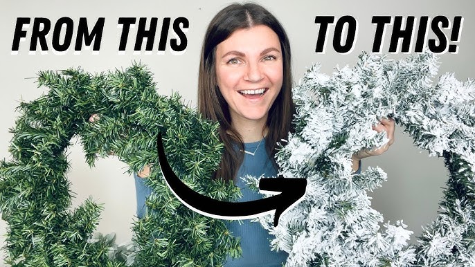 How to Flock a Christmas Tree with Spray Paint DIY Snowy Christmas Tree  Permanent Flocking Spray 
