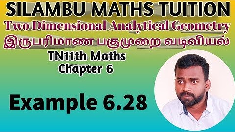 TN11th maths|Example 6.28|Chapter 6|Two dimensional Analytical Geometry in tamil