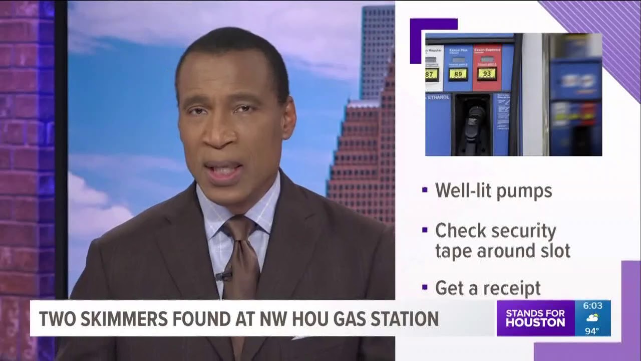Two credit card skimmers found at NW Houston gas station - YouTube