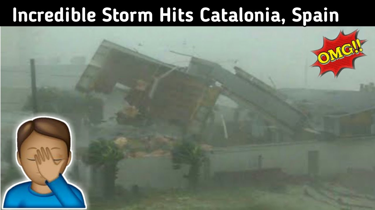Residents Hid in Their Homes! Incredible Storm Hits Catalonia, Spain.||Harris Weather