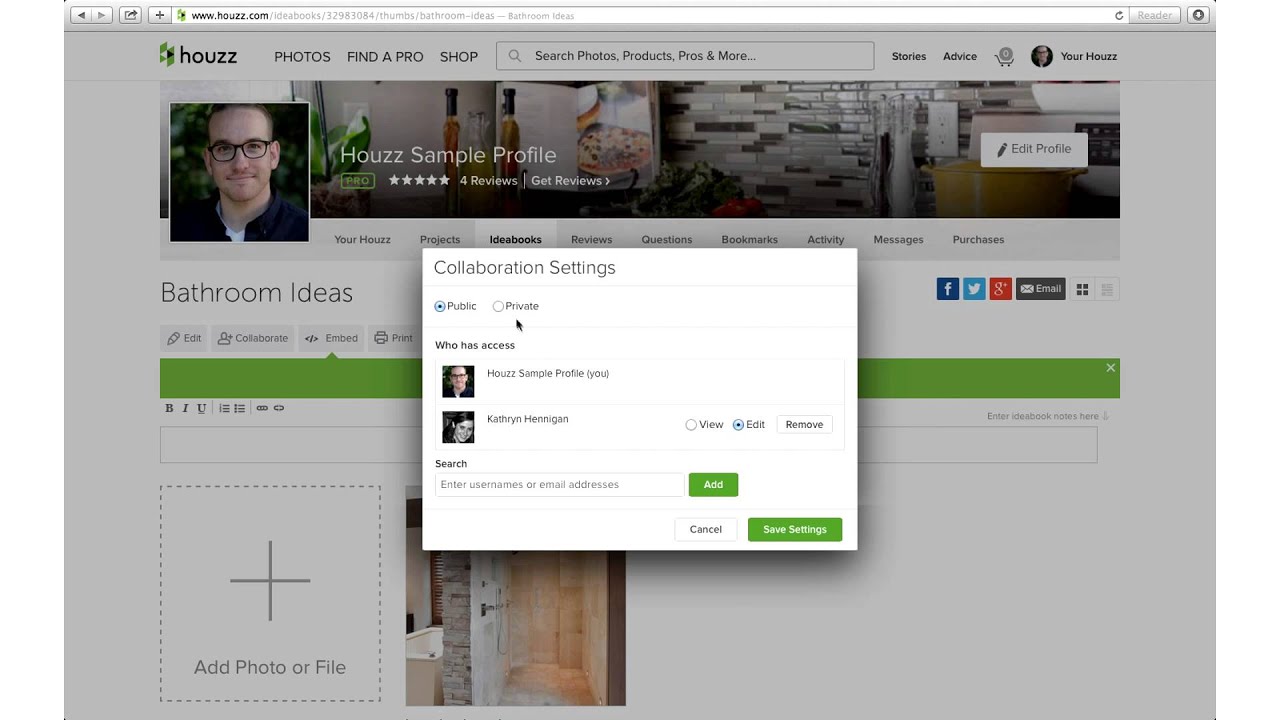 Houzz for Pros Collaborating via Ideabooks YouTube