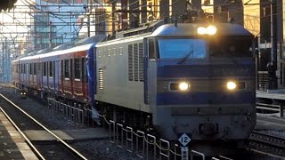 【EV-E801系ACCUM(G4・G5・G6編成)甲種輸送】JR貨物EF510形500番台507号機+EV-E801系(G4・G5・G6編成)6両が京都駅を通過するシーン!(2020.11.17)