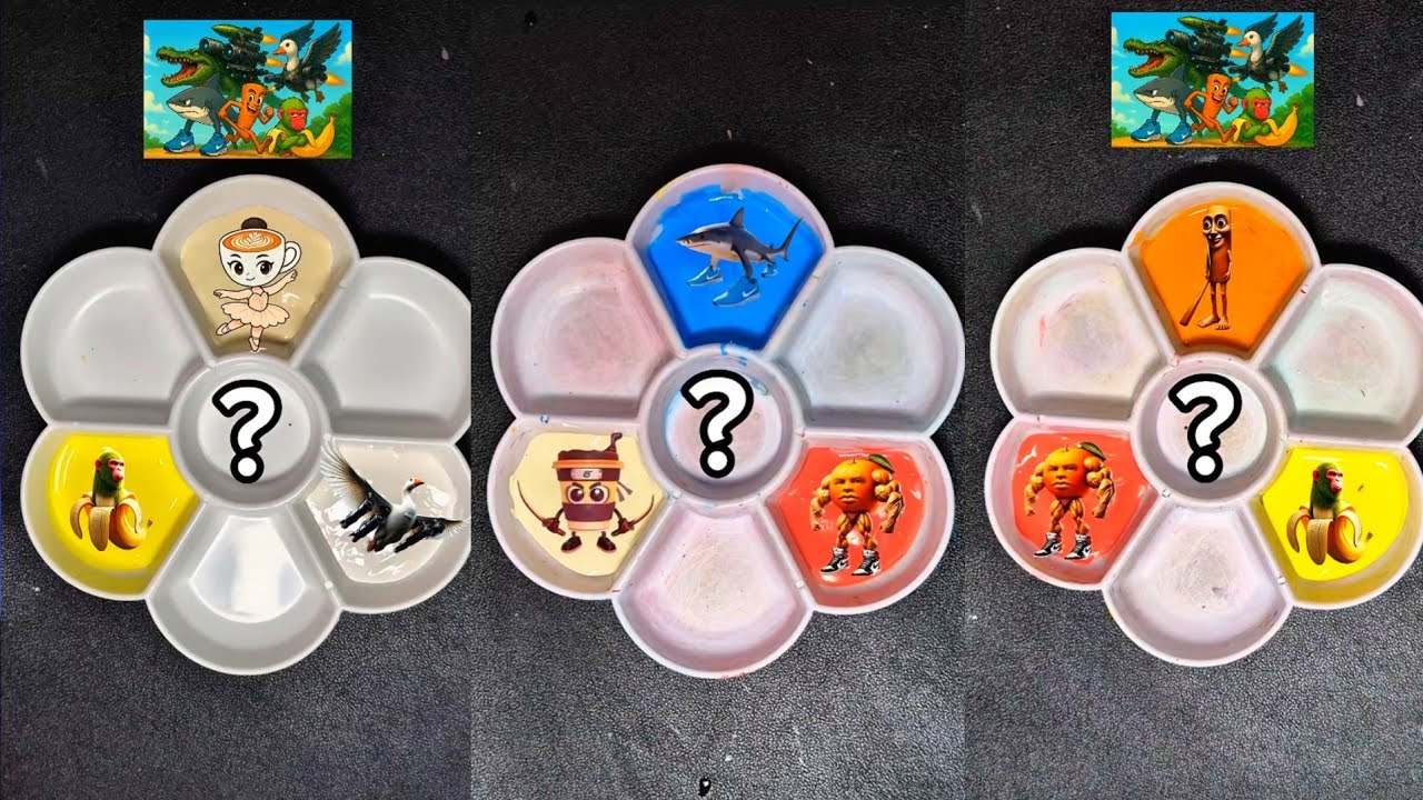 Italian brainrot | Guess the final color | inside out 2 | mixingcolor | satisfying | asmr | art