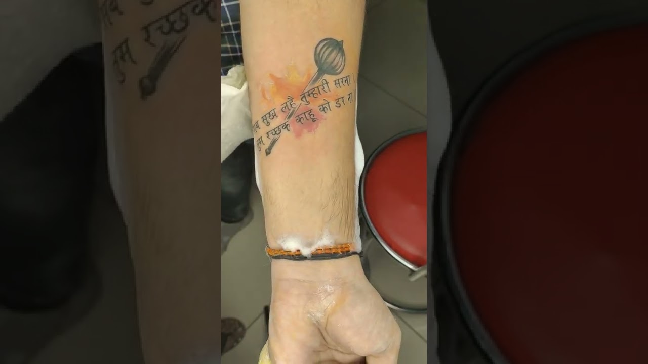 Hanuman Chalisa  tattoo by Artist Sandy || 90 Degree Tattoo Studio