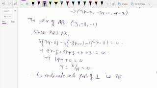 Analytical solid geometry : - ( Foot and length of perpendicular ; Solving problems ) - 52.