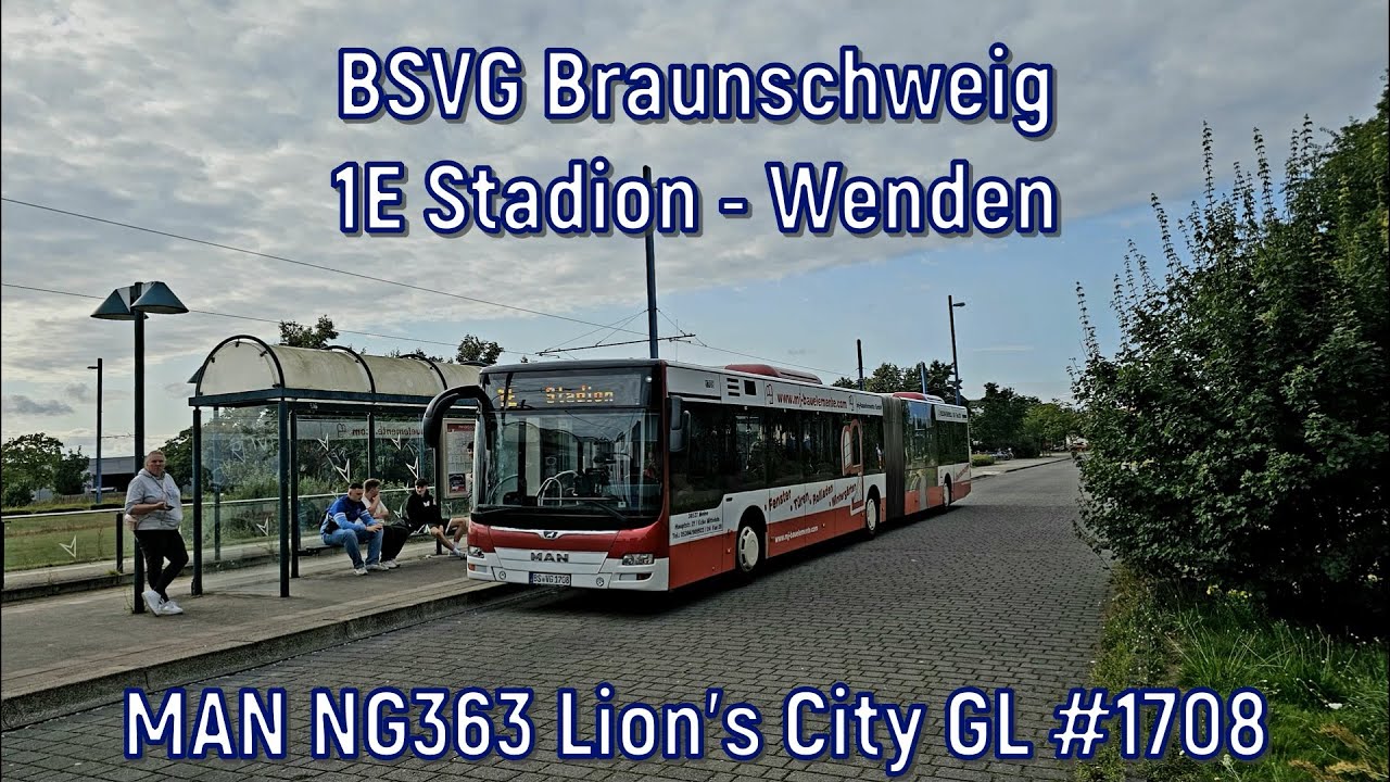 BSVG Braunschweig - Linie 1E, MAN NG363 Lion's City GL #1708