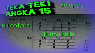 mencoba permainan teka teki angka 15 teka teki jadul susah susah gampang
