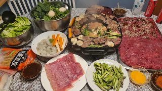 ชาบูหม่าล่าทั้งลวกทั้งย่าง ทำกินเอง หลังเลิกงาน กับทีเด้ดย่างพวงบีหวานๆ