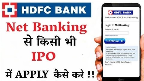 IPO Apply Through HDFC Bank !! HDFC Netbanking IPO Apply Using ASBA !! Step By Step.