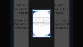 Can I claim in GST in ITR ? #commerce #itr #finance #gstreturn #incometax #viral #students #growth