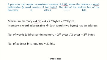 CO4b - Solved example | Address bus | GATE