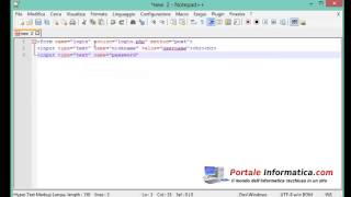 Guida Creare un semplice Form in HTML per il login (