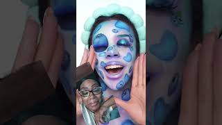 “Blueberry Cow Makeup 🫐🐄 Cute & Creative Tutorial!”#BlueberryCow, #CowMakeup, #CreativeMakeup