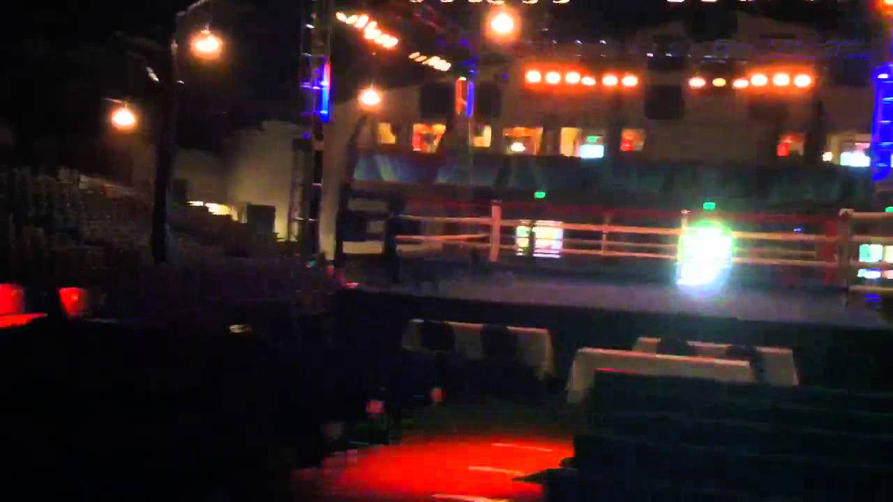 Lighting demo of boxing ring. YouTube
