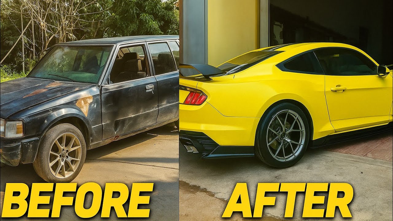 Built a futuristic yellow beast 🥵 Mustang gt super car worth 💲💲Part 01🚀