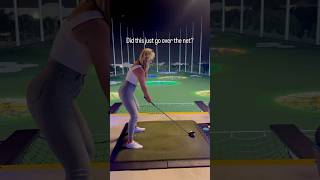 Did I Just hit It OVER the Net?! 😳 #golfswing