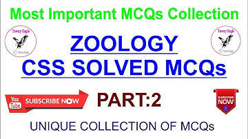 Zoology css solved mcqs (Part 2) |spexin| mcqs:( zoology solved mcqs for CSS):Fpsc: CSS: