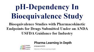 Bioequivalence Studies with Pharmacokinetic Endpoints for Drugs Submitted Under an ANDA