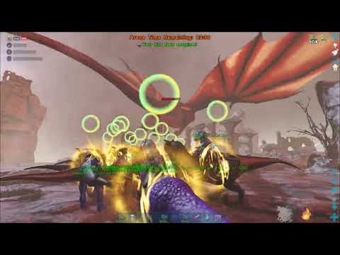 ARK  Survival Evolved 412 R-Carnos Vs. Alpha Dragon