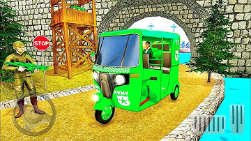 Army Auto Rickshaw Games 2021 - Taxi Tuk Tuk Simulator #3 - Android GamePlay