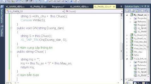 Tự học C#  lập trình hướng đối tượng Xử lý cung cấp thông tin