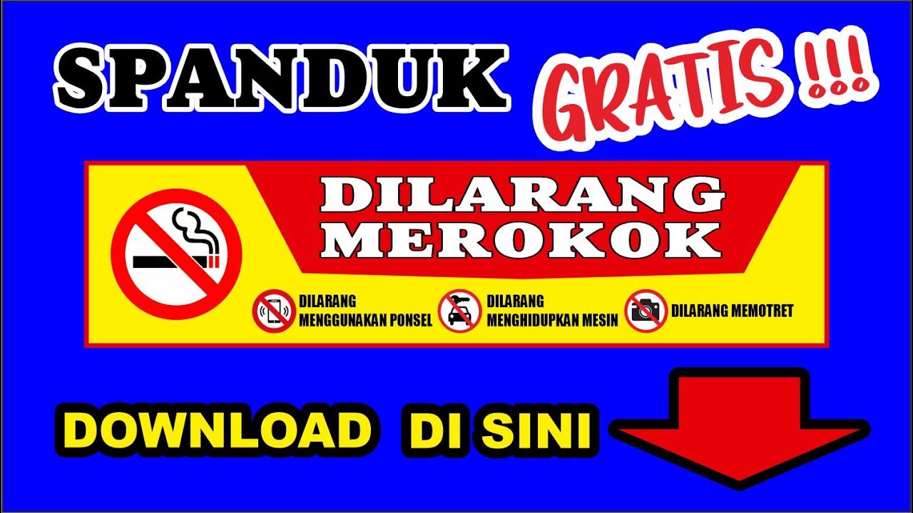 SPANDUK DILARANG MEROKOK CDR VECTOR - YouTube