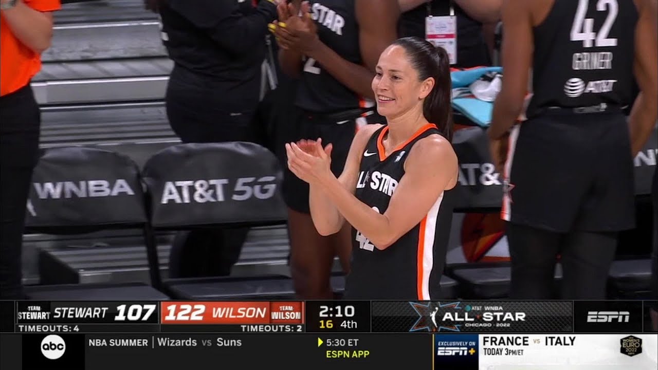 Crowd ERUPTS As Sue Bird & Sylvia Fowles Check Out Of All-Star Game For Final Time Of Their Careers