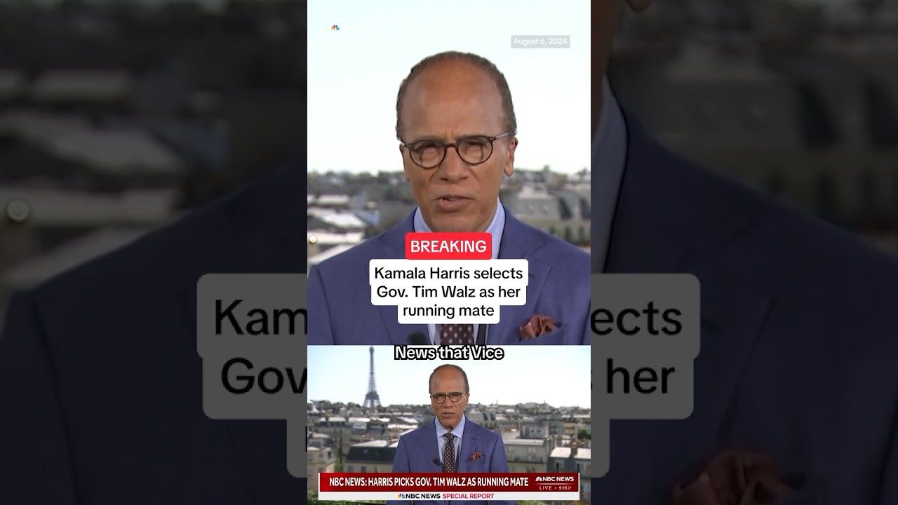 Kamala Harris selects Gov. Tim Walz as her running mate Kamala Harris selects Gov. Tim Walz as her running mate
