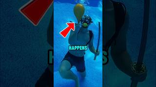 Popping Balloon Underwater and This Happened‼️😱