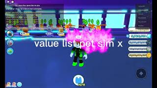 Pet Simulator X Value List (Only Exclusives)