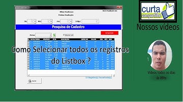 Como Selecionar todos os registros do Listbox