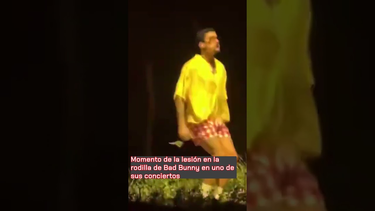 Bad Bunny se lesiona la rodilla en uno de sus conciertos: así fue el momento