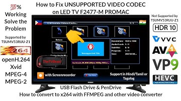 How to solve unsupported file or video codec problem in LED TV USB in Hindi/Tamil & Tagalog 💯 Worked