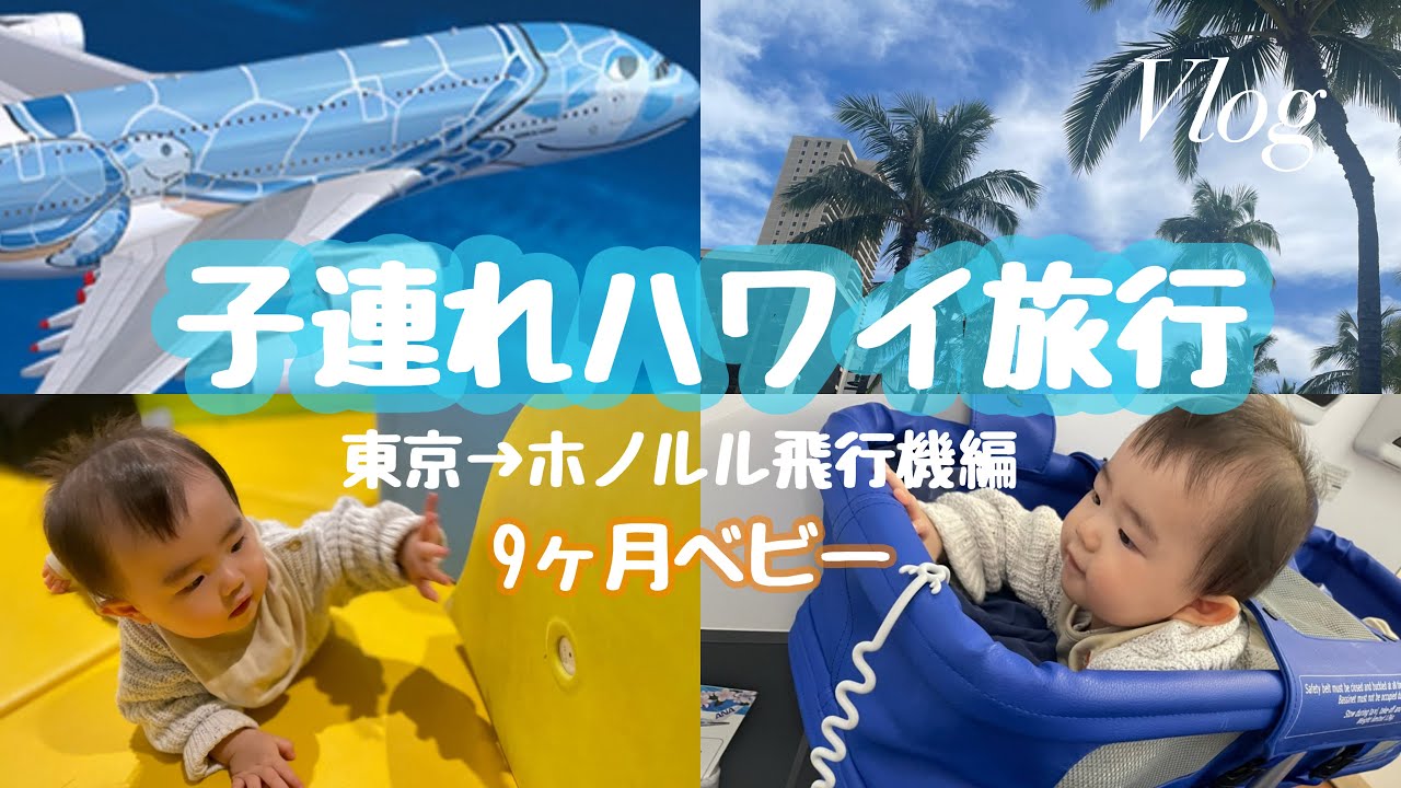 子連れハワイ旅行【東京→ホノルル飛行機編】9ヶ月